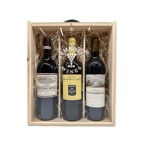 Bordeaux Discovery Gift Set Case (3 bottle wooden case) 2012-14